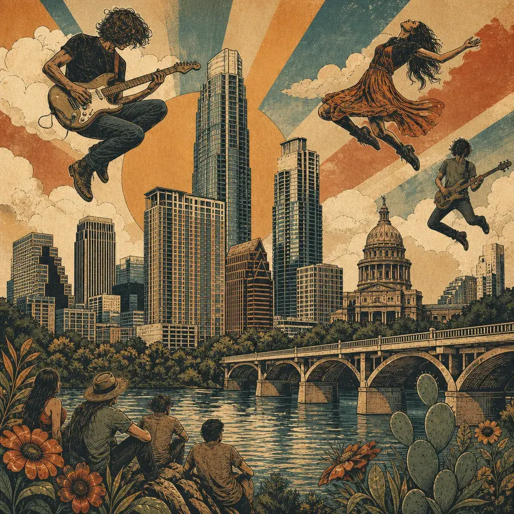 Editorial illustration: LEVITATION 2026 RETURNS TO AUSTIN: CITYWIDE SHOWS SEPT. 10–13