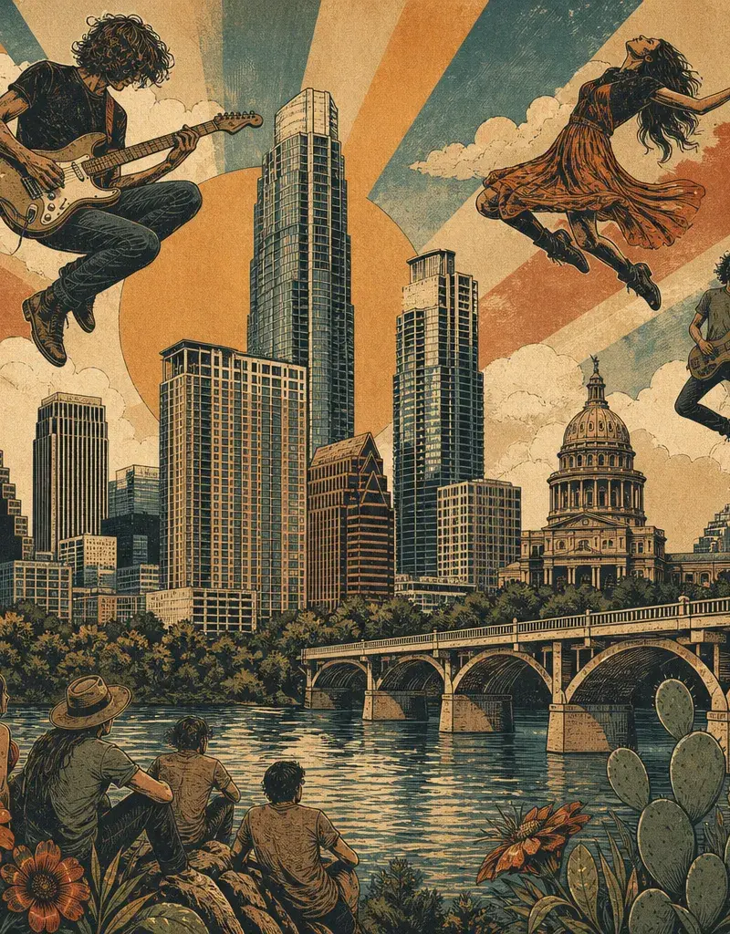Editorial illustration: LEVITATION 2026 RETURNS TO AUSTIN: CITYWIDE SHOWS SEPT. 10–13