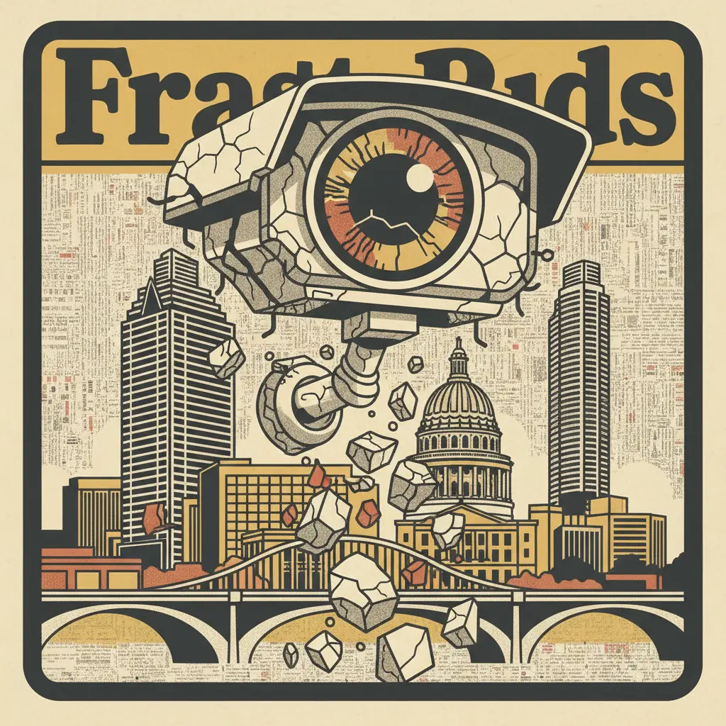 Editorial illustration: BIG BROTHER IS BREAKING UP (BUT STILL WATCHING)