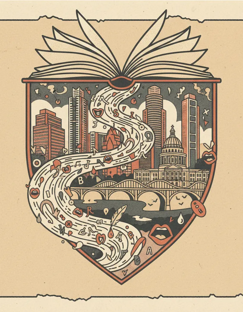 Editorial illustration: POETRY: THE ONLY THING STANDING BETWEEN US AND OBLIVION