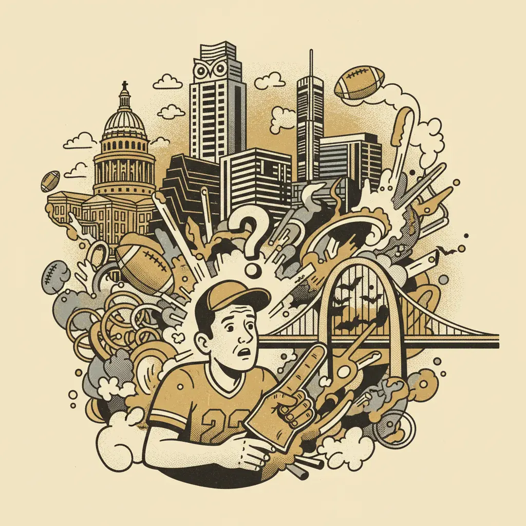 Editorial illustration: CONFUSED ABOUT SUPER BOWL? YOU'RE NOT ALONE.