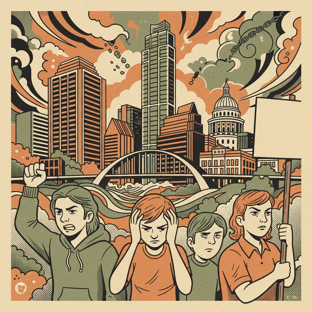 Editorial illustration: TEENAGE ANGST IS BACK, AND THIS TIME IT'S POLITICAL