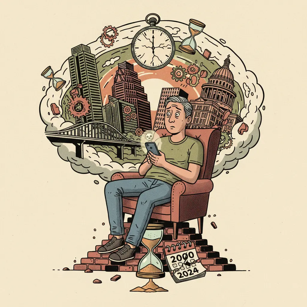 Editorial illustration: MILLENNIALS, PREPARE TO FEEL YOUR MORTALITY